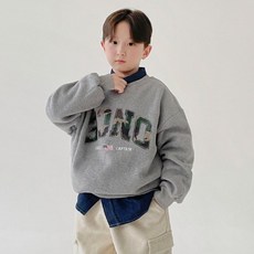 BerryCloset 兒童款 Mirror Once 刷毛寬鬆大學T