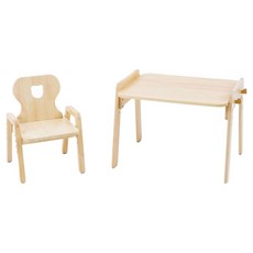 MesaSilla 享樂趣桌椅組 桌子 升級款 + 椅子 嘟嘟熊款, 原木色
