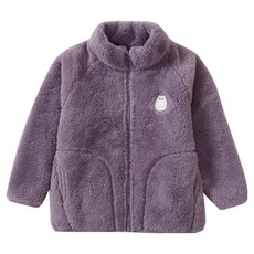 Starbean 兒童動物刺繡刷毛拉鍊外套