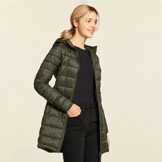 여성용 패커블 경량 패딩 롱 자켓