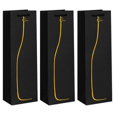 모던앳 와인 선물포장 종이가방, 골드, 3개