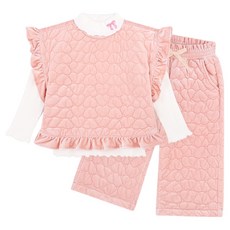 hejmini New Kids On Petit Heart 菱格紋天鵝絨上衣 + 下著套裝