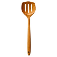 Mighty Teak 原木鍋鏟系列 長柄開孔鍋鏟, 單一顏色, 1個