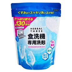 HERBAL THREE 洗碗機清潔粉 附挖勺, 600g, 1個