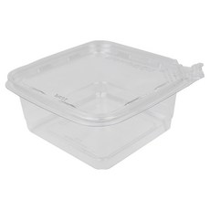 INP 透明PET安心密封一鍵式容器 16 x 16 x 6.8 cm SB16-1格, 20個, 1入