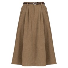 부루앤쥬디 여성용 D 핀턱 코듀로이 벨트 + 스커트 세트 BORJSKE05C