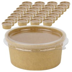 INP 牛皮圓形醬料杯 59ml + 透明蓋組合, 100套