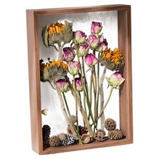 真威 堅固實用可裝飾乾燥花相框, 1個, 棕色4