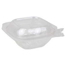 INP 透明PET安心圓頂型一鍵式容器 12 x 12 x 4.8 cm SB12-08, 20個, 1入