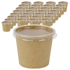 아이엔피 크라프트 원형 소스컵 118ml + 투명뚜껑 세트, 50세트