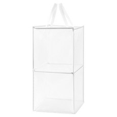 Onlife 透氣性佳網眼型可折疊洗衣籃, 大號米色