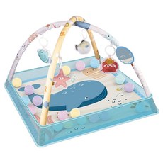 PLAYFUL TOYS 頑玩具 方形圍欄健力架 鯨魚, 藍色, 1套