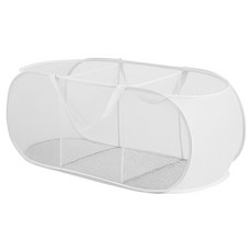 피닛앤피킷 분리수납 접이식 빨래바구니 3칸, 화이트