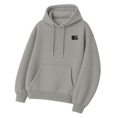 PLAYS 男士刷毛交疊方塊連帽T恤