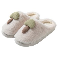 UNHAVE 可愛蘑菇室內拖鞋, 1 白色, 1個