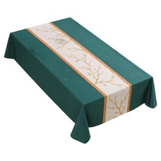 半島良品 北歐簡約防水防油印花桌巾, 1個, 花枝富貴, 180 x 140cm