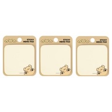 몰티즈 라운드 점착 메모지, 리트리버, 3개, 40매