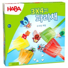 HABA 3 x 4 = 蒼蠅拍 桌遊 韓文版 HB307822, 混合顏色, 1個