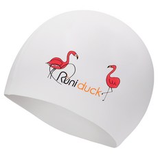 runiduck 矽膠泳帽 Unique Dance Mingo, 白色, 1個