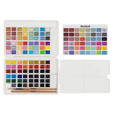 Sina Art 專家用固體水彩顏料 + 畫筆組, 2.8ml, 96色