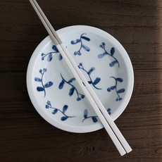 Arita Blue Leaf 小菜碟 小, 藍色 + 白色, 1個