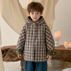 Golden Rabbit C 摩卡格紋鋪棉夾克