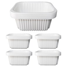 Bloom at home 堅固露營包裝密封容器 白色6號, 40個, 1入