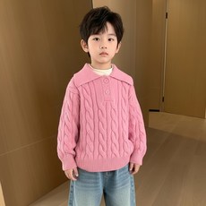 Golden Rabbit C麻花領針織衫