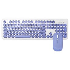 HONG JIN 宏晉 無線鍵盤滑鼠組, 巧克力鍵盤, 紫色, HJ215S