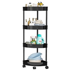 From Papa 角落層架推車, 黑色, 4層