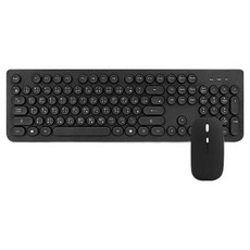 HONG JIN 宏晉 無線鍵盤滑鼠組, 巧克力鍵盤, 黑色, HJ215S