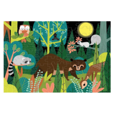 mudpuppy 夜光拼圖 森林探險, 1個, 100片