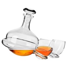 Krosno 羅利波利威士忌醒酒瓶 750ml + 古典杯 200ml x 2入套組, 1套