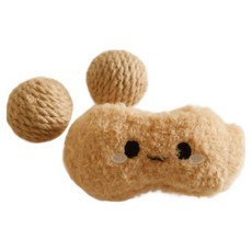 FAMINOU 法米諾 花生寵物麻繩玩具球, 1個, 棕色