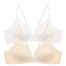 수아팜 주니어용 3단계 코튼 브라 2종 세트