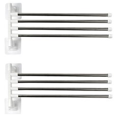 키친유 회전식 4단 행주걸이, 화이트, 2개