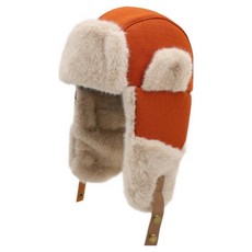 Parajuni 女款冬季防寒護耳防風滑雪帽 HJ0883, 橘色, 1個