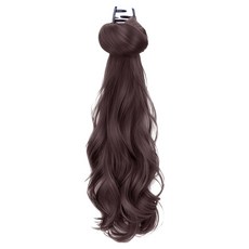 Paperments Leander 低波浪馬尾髮片假髮 ONE SIZE(40cm) 12972, 01 深棕色, 1個