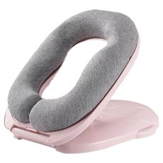 Soul Rich端正姿勢可折疊3段式調節純棉布料午睡枕, 粉紅色