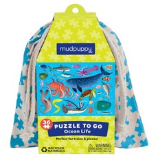 mudpuppy 隨身拼圖 海洋生物, 1個, 36片