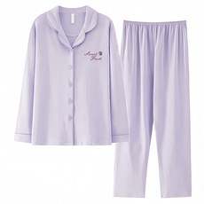 YUNMI 女款 全棉居家2件式長袖睡衣/月子居家服/情侶睡衣