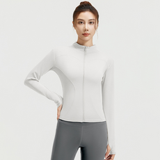 女神女款舒適修身運動服拉鍊外套