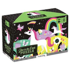 mudpuppy 夜光拼圖 獨角獸, 1個, 100片