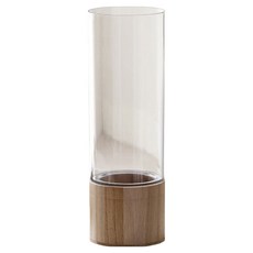 은희마법 심플감성 꽃병 원형 + 받침 세트, 투명