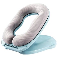 SoulRich 矯正姿勢可折疊3段式調節涼感午睡枕, 藍色