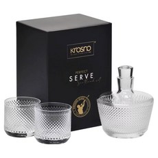 Krosno Perfect Serve 蘇格蘭威士忌醒酒器 750ml + 古典杯 270ml x 2入組, 1套