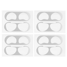 NUART 金屬防塵貼 4入組, 1套, 單一商品, 銀色