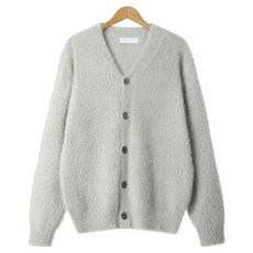 M.N.C 男士厚實人造安哥拉毛V領開襟衫 MDCD251OC