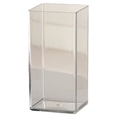恩熙魔法 簡約感性方形花瓶, 透明