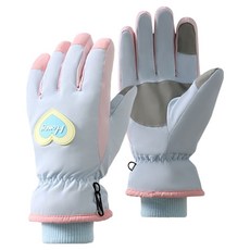 American Road 女性用發熱滑雪滑雪板運動手套 雙手穿戴組 BRP1905, 藍色, 1套